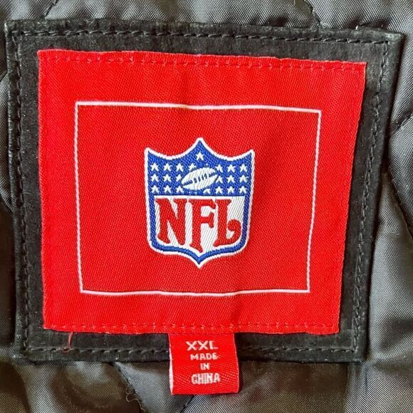 San Francisco 49ers XXL Suede Leather Jacket – NFL Team Apparel, VINTAGE Bomber - Picture 9 of 10